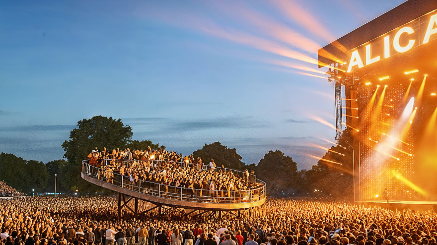 Boceto de la futura instalación para eventos y conciertos proyectada por el Intercity en Rabasa.