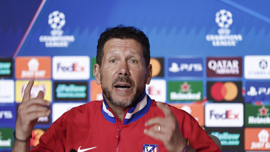 Diego Pablo Simeone, en la rueda de prensa previa al Atlético-Barça