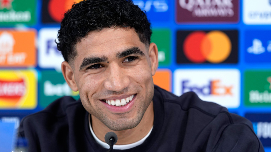 Achraf Hakimi, en rueda de prensa