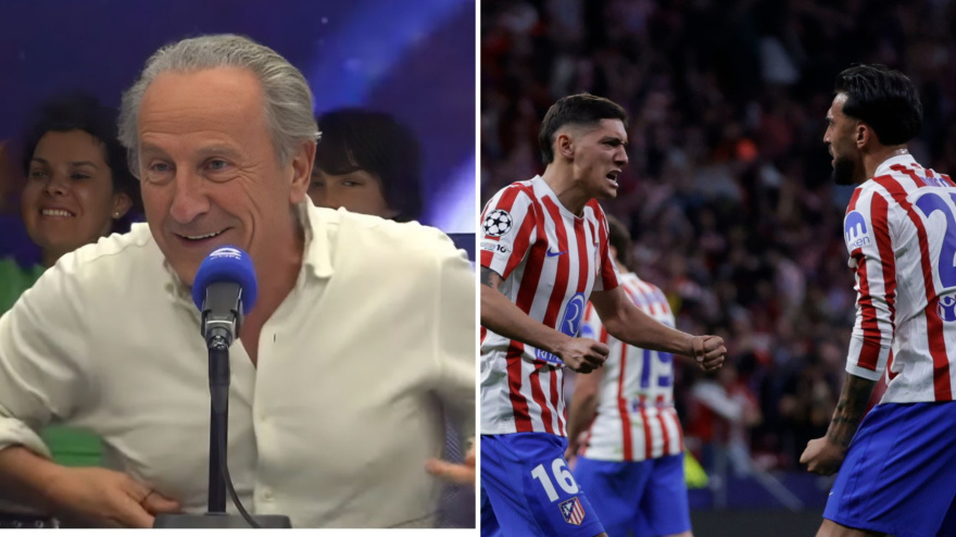 Petón y jugadores del Atlético de Madrid