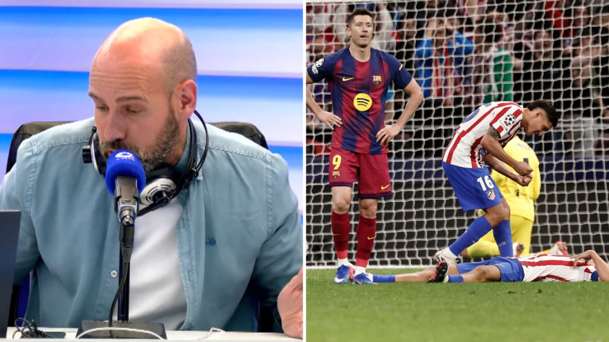Gonzalo Miró y la celebración de los jugadores del Atleti tras pasar a semifinales de Champions