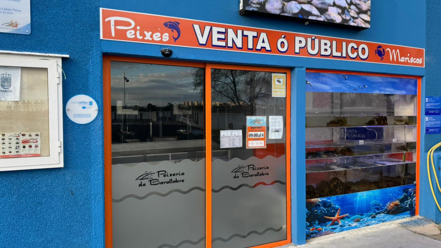 Exterior de la nueva pescadería de la Cofradía de Barallobre