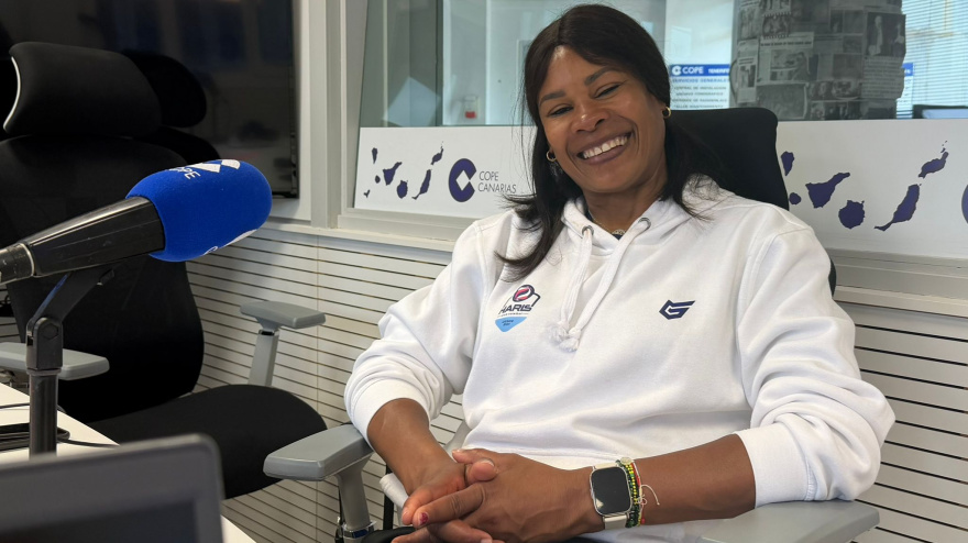 Marta Sánchez, durante la entrevista en Deportes Cope Tenerife.