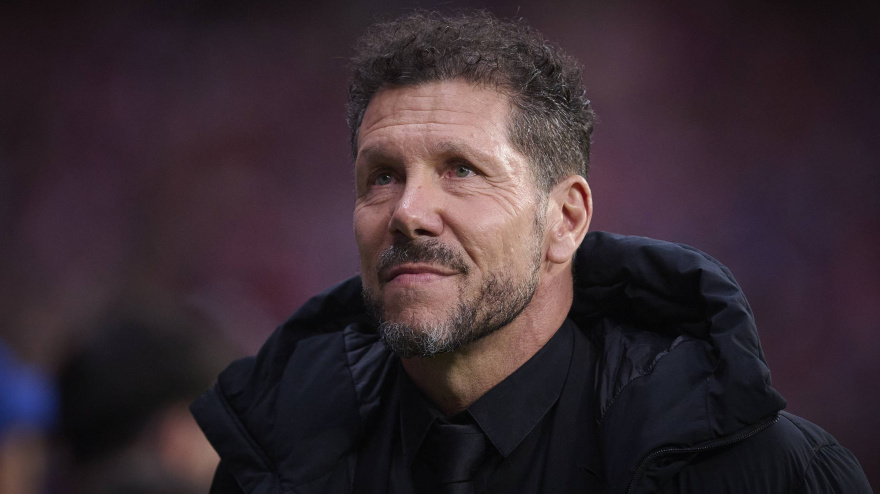 Simeone, durante el Atlético-Barcelona de la Liga de Campeones