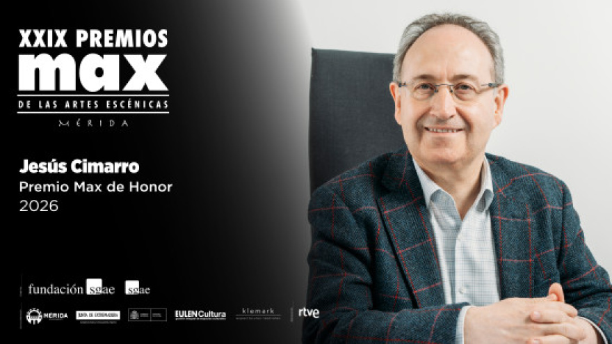 Jesús Cimarro recibirá el Premio Max de Honor 2026 en el Teatro Romano de Mérida