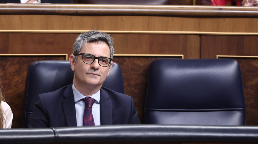 El ministro de la Presidencia, Félix Bolaños, durante un pleno en el Congreso de los Diputados, a 15 de abril de 2026, en Madrid (España).