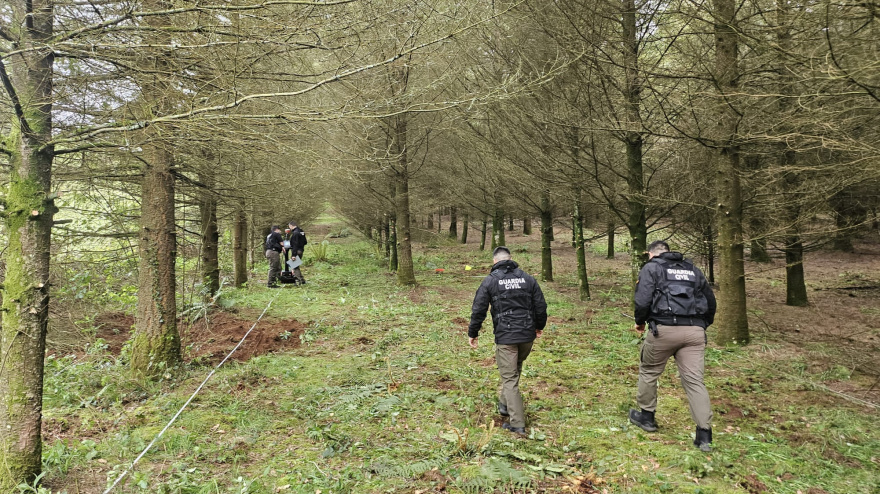 Operativo de búsqueda del cuerpo de Enrique Bolívar en el municipio de Abadín