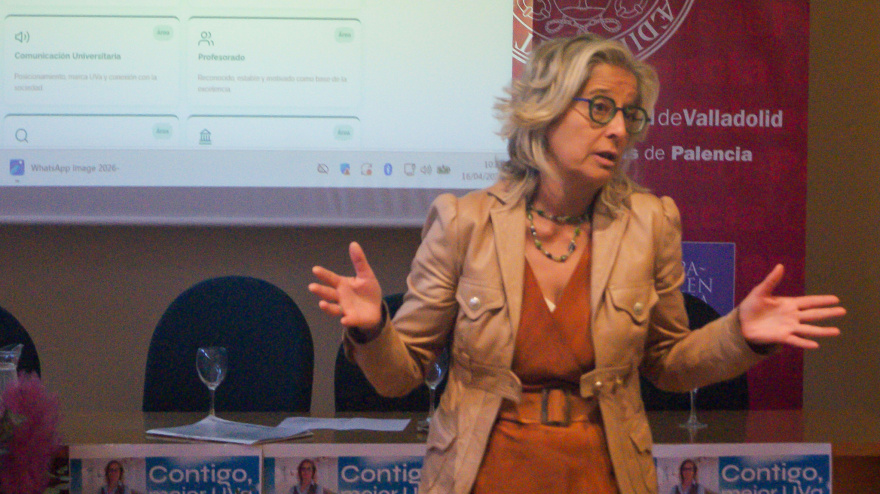 Pilar Garcés, candidata a rector de la UVa, presenta su plan para el campus de Palencia