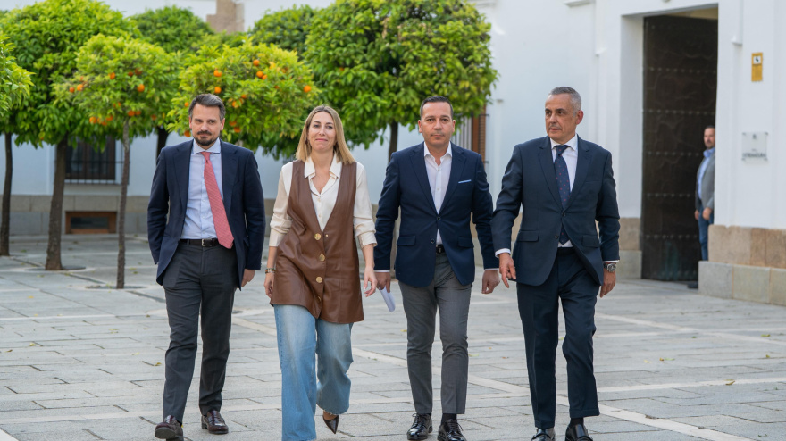 Abel Bautista, María Guardiola, Óscar Fernández y Ángel Pelayo Gordillo