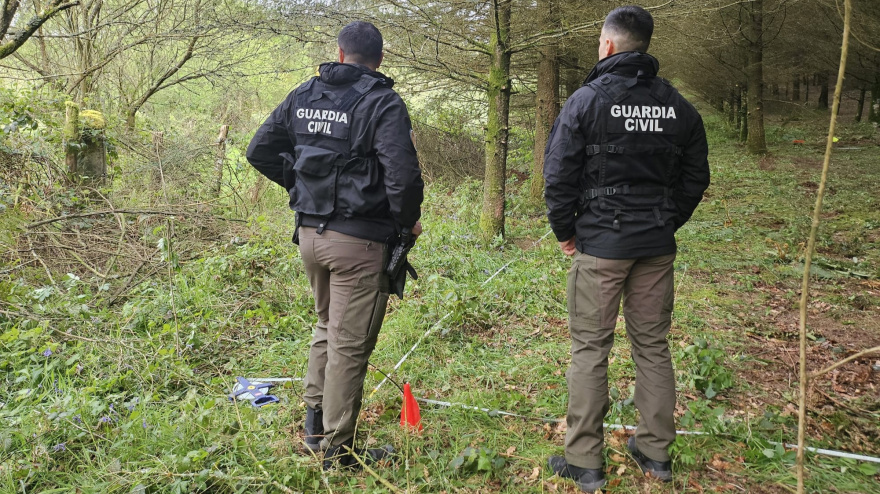 Agentes de la Guardia Civil en el operativo de búsqueda del cuerpo de Enrique Bolívar