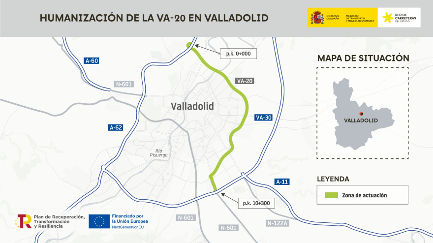 Atención, conductores: las obras de la VA-20 en Valladolid te afectarán este lunes con importantes cortes de tráfico