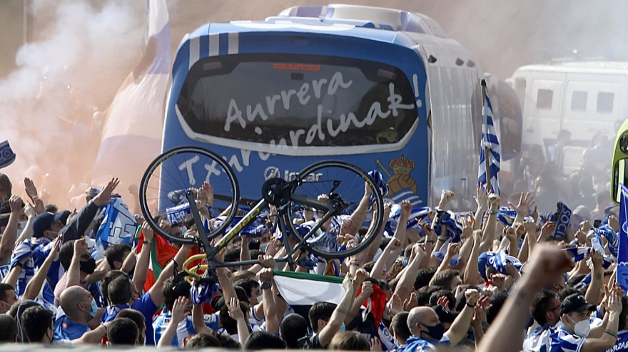 Despedida de la Real en su peregrinaje hasta Sevilla