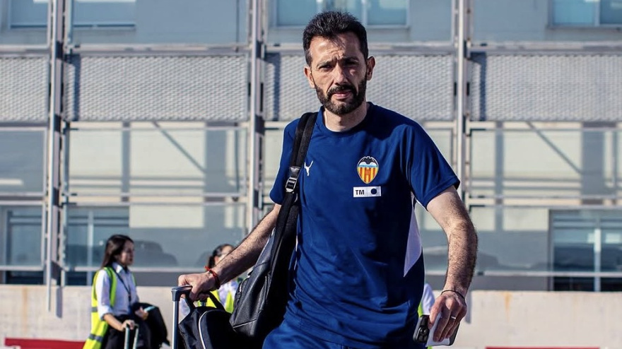 Corberán en el viaje a Palma