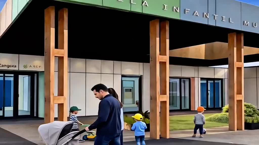 Recreación virtual de cómo será la nueva Escuela Infantil de Arcosur.