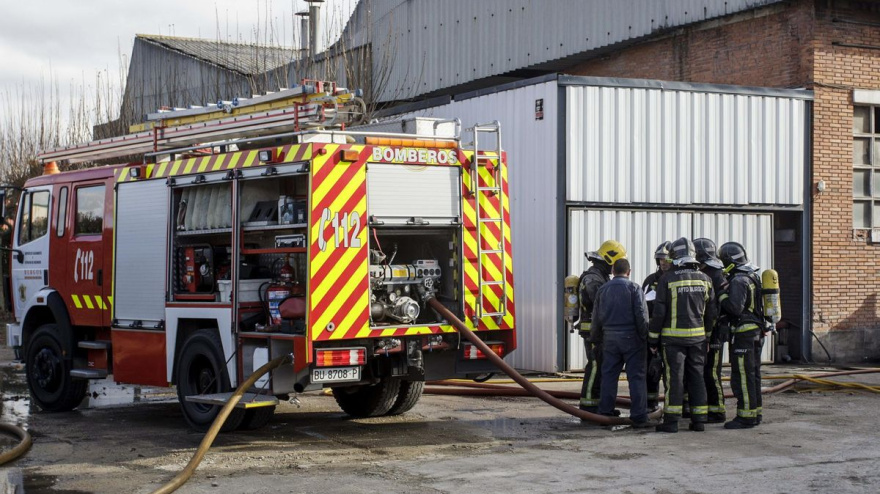 Efectivos de los bomberos de Burgos en una imagen de archivo.
