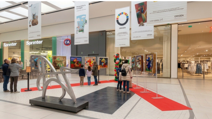 Exposición de dragones reciclados en el Centro Comercial Ruta de la Plata