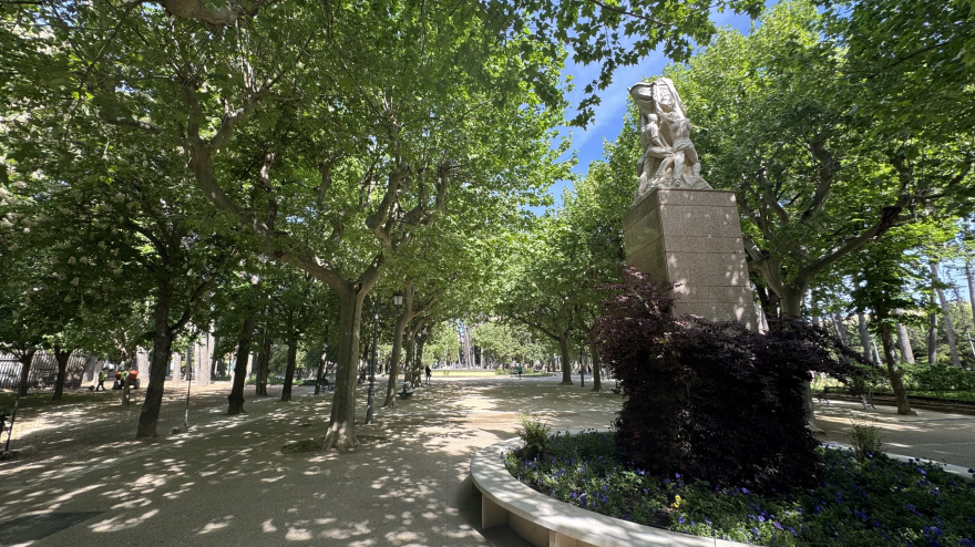 El parque Miguel Servet luce una imagen renovada tras las obras de la séptima fase
