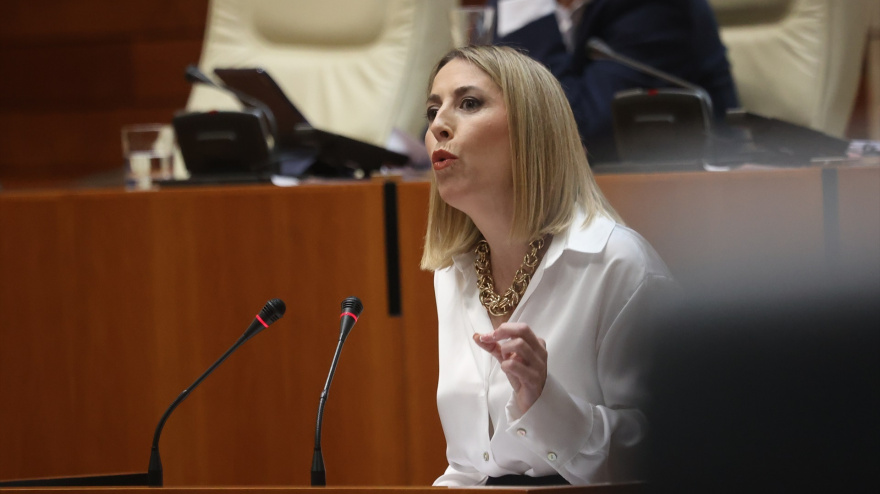 La candidata a la Presidencia de la Junta de Extremadura, María Guardiola, pronuncia su discurso de investidura, en el Hemiciclo de la Asamblea de Extremadura, a 21 de abril de 2026, en Mérida, Extremadura (España). El segundo debate de investidura de María Guardiola tras las elecciones del pasado 21 de diciembre ha sido convocado después de que la semana pasada se alcanzara un acuerdo de gobierno de coalición entre el PP y Vox en Extremadura. Durante su discurso, María Guardiola ha desgranado el programa de su gobierno.Jorge Armestar / Europa Press21 ABRIL 2026;INVESTIDURA;POLÍTICA;PRESIDENTA;POLÍTICOS;SESIÓN DE INVESTIDURA;DISCURSO DE INVESTIDURA;PARTIDO POPULAR;VOX;21/4/2026