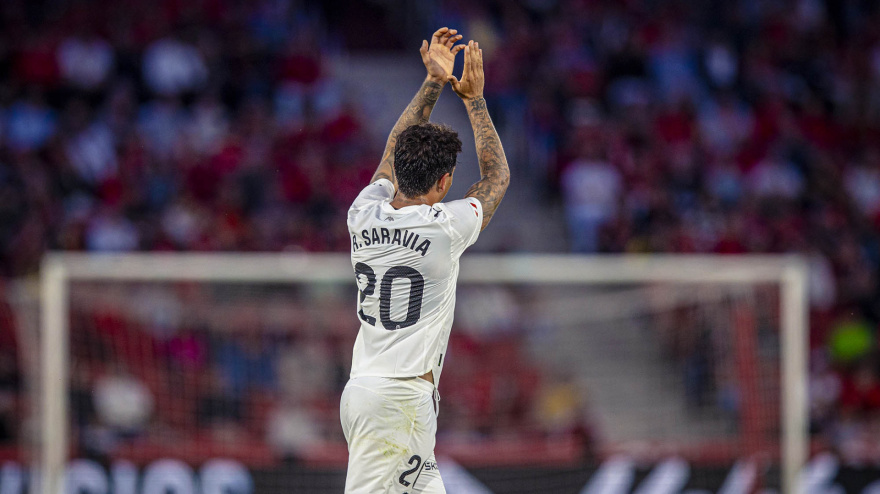 Saravia debutó en Son Moix con el Valencia CF