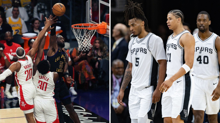 Los Lakers asombran y ponen el 2-0 ante los Rockets en una noche con derrotas de San Antonio y Boston.