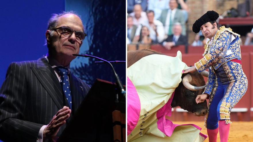 Enrique Crespo, cirujano taurino y el diestro Morante de la Puebla, en un collage recurso