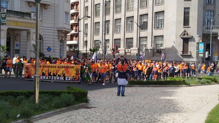 Manifestación de trabajadores de Tubos Reunidos en Bilbao