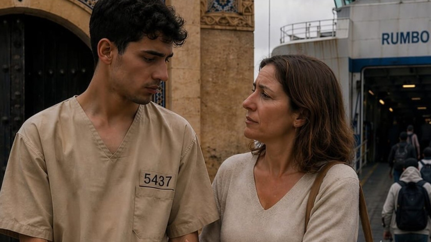 Inmaculada junto a su hijo