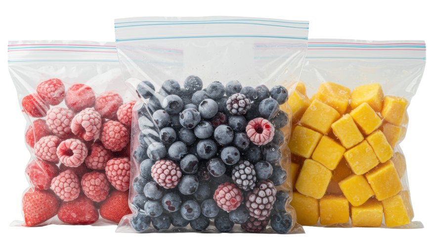 Congelar la fruta en trocitos para aprovecharla