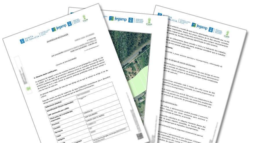 Algunas de las cartas recibidas por los propietarios de parcelas