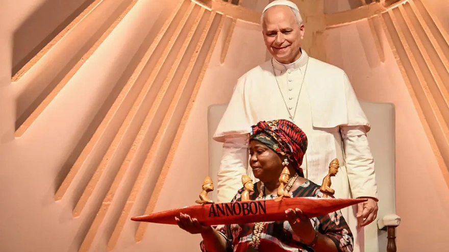 El Papa durante su visita a Guinea