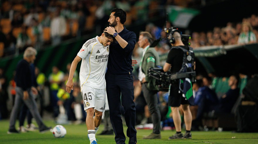 Thiago Pitarch, tras ser sustituido el pasado viernes en el Betis-Real Madrid