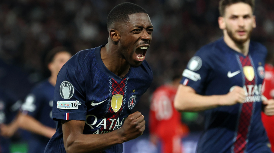 Dembelé celebra su gol en el PSG - Bayern de las semis de Champions