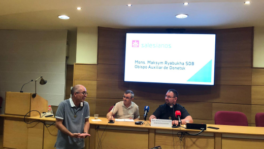 El Obispo Auxiliar de Donetsk en su visita a Madrid