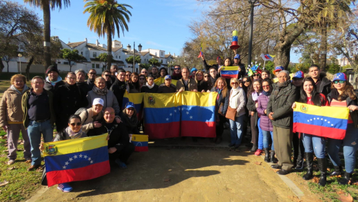 Venezolanos concentrados en Jerez