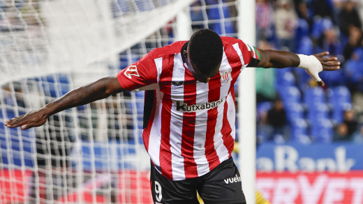 Iñaki Williams celebra el 0-2 contra el Leganés.