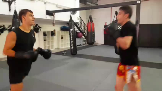 Rubén Rondón, en un entrenamiento de Muay Thai