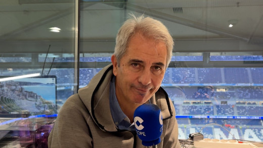 Manolo Lama, en el Santiago Bernabéu