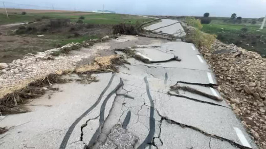 La carretera en La Yunta es otro de los puntos críticos que la DANA ha dejado en Guadalajara