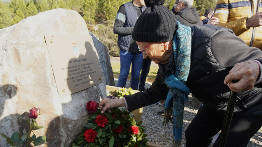 Inauguración el Memorial Minero en recuerdo a los trabajadores fallecidos en el accidente de la mina de Combustibles de Fabero del Grupo Río en Fabero (León), del que se cumplen 40 años