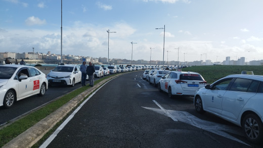 Vídeo de los taxistas de A Coruña en el Paseo Marítimo