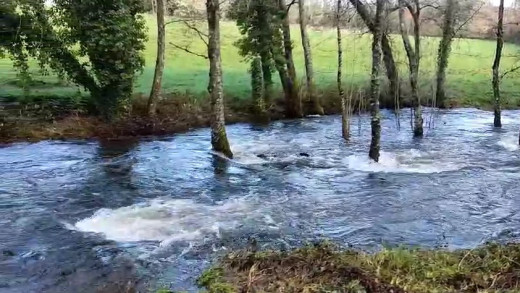 El río Mera sin desbordamiento