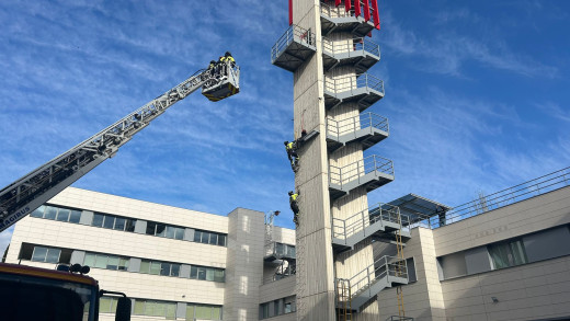 Demostración de bomberos