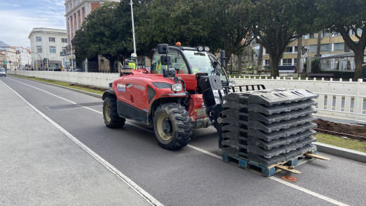 Obras de remodelación de los Cantones en A Coruña