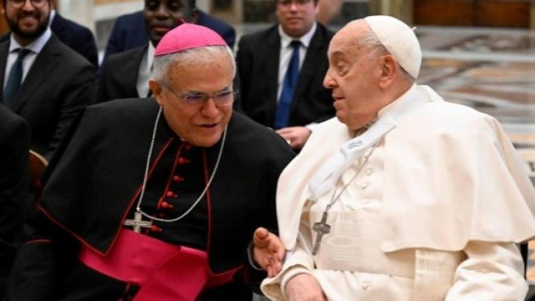 El Papa Francisco junto a Demetrio Fernández, obispo de Córdoba