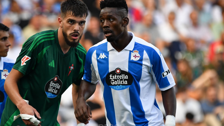 Bouldini, en el partido ante el Racing de Ferrol