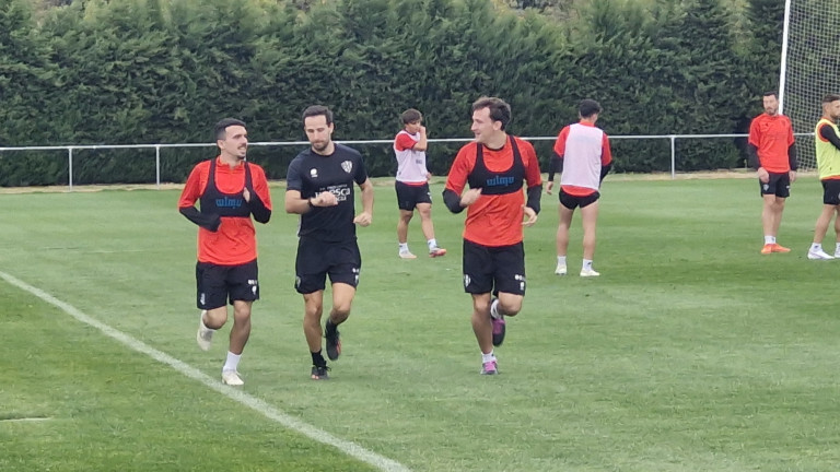 Entrenamiento de la SD Huesca