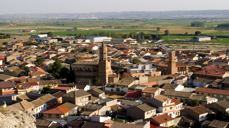 Imagen panorámica del municipio de Alfajarín.