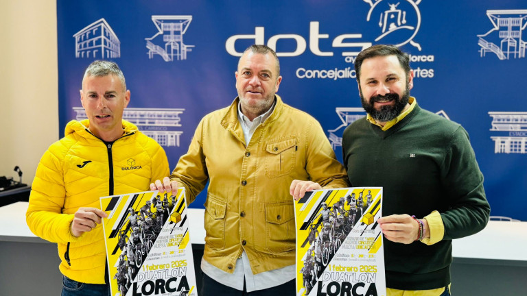 Momento de la presentación de una nueva edición del Duatlón Ciudad de Lorca