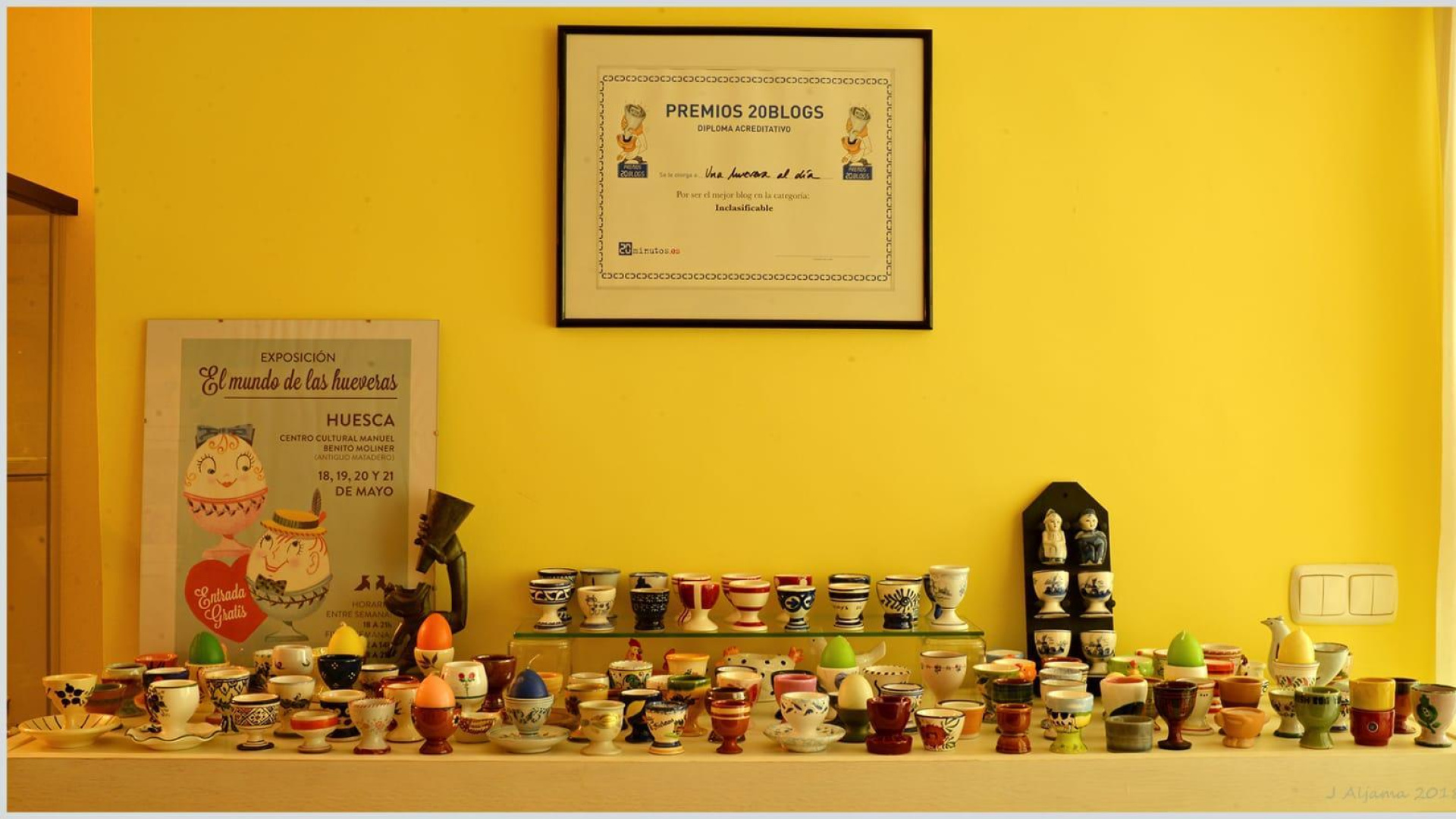 Una asombrosa colección de 15.500 hueveras entra en el Guinness de los Récords: 