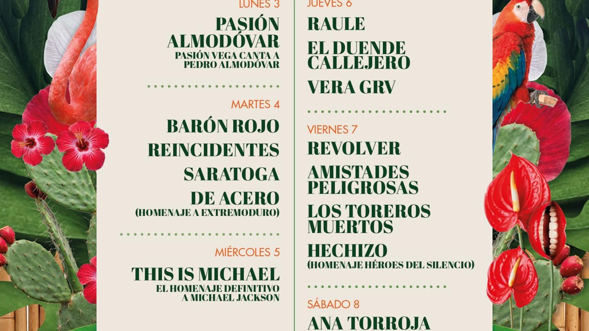 Tropicalia Summer Music 2026 amplía su cartel con Pasión Vega y leyendas del rock